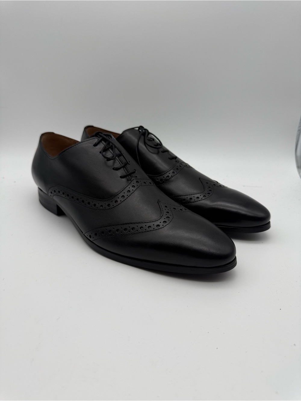 BRAND NEW Dapper Shoes Co. Black Leather Wingtip Oxford Dress Men’s Size 10